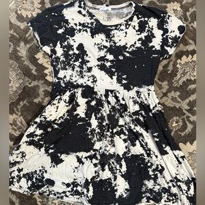Abound Black and White youth Casual Dress